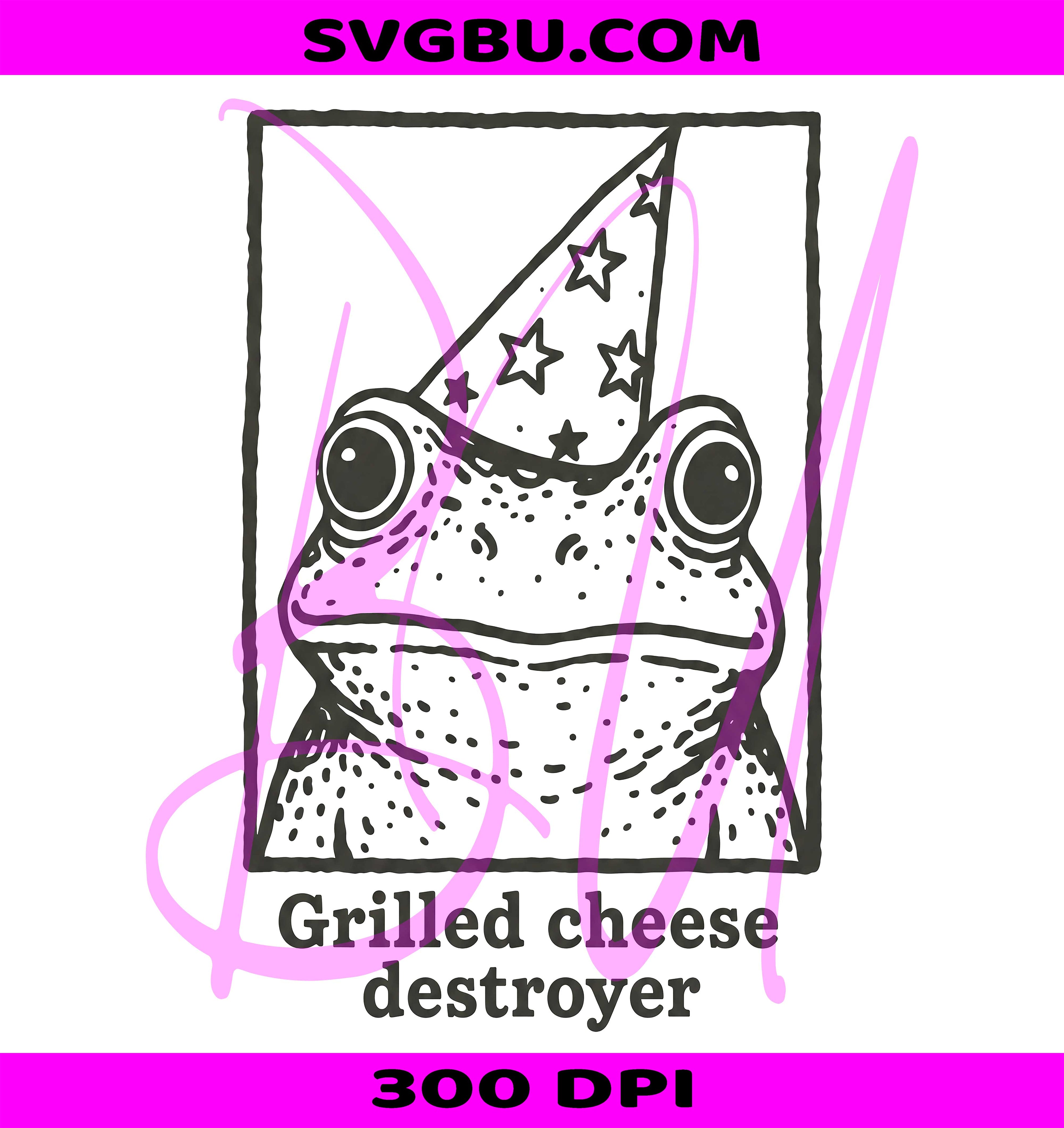 Grilled Cheese Destroyer Frog PNG,Funny Frog Clipart PNG