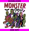 Monster Mash PNG, Retro Halloween PNG, Halloween Horror PNG