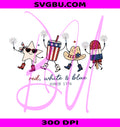 Patriotic Doodle PNG, Popsicle PNG, Retro Americana PNG