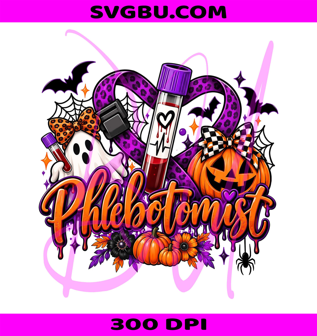 Halloween Phlebotomist Heart PNG, Halloween Phlebotomist PNG, Spooky Phlebotomist PNG