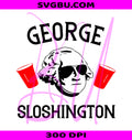 George Sloshington PNG, Funny George Washington PNG, Solo Cup Patriotic PNG