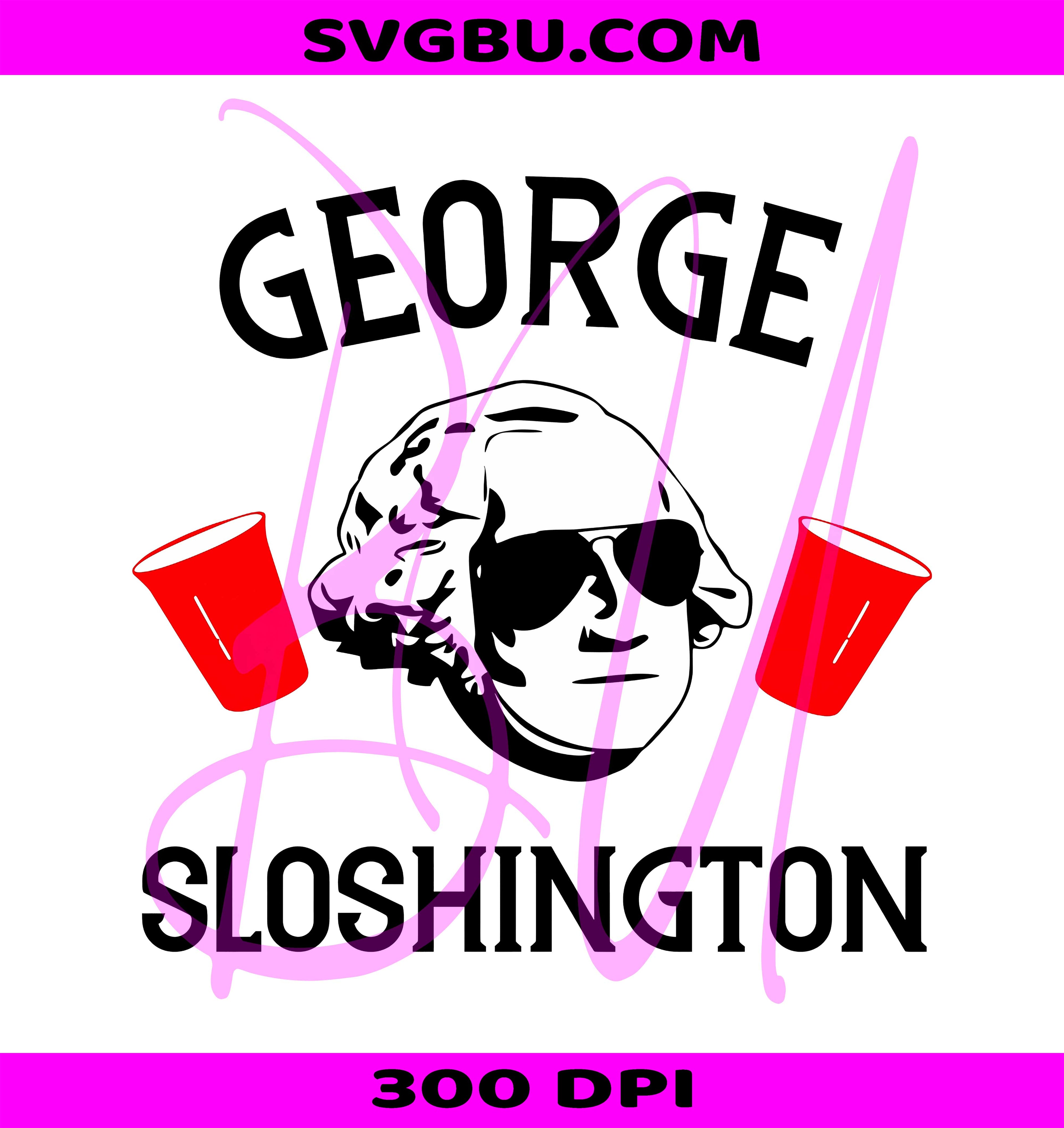 George Sloshington PNG, Funny George Washington PNG, Solo Cup Patriotic PNG