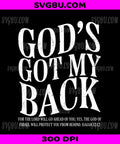 God's Got My Back Isaiah 52:12, Christian Bible Verse Faith PNG