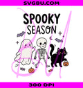 Kids Halloween PNG, Spooky Ghost Skeleton PNG, Black Cat Pumpkin PNG