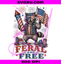 Feral And Free PNG, Patriotic Raccoon PNG, USA Flag Raccoon PNG