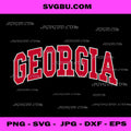 Georgia Varsity Letter PNG, College Style Text Digital Design File