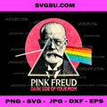 Pink Freud parody PNG, dark side humor art PNG, retro meme PNG