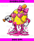 Softball Drip Ice Cream PNG, Girls Game Day Softball Vibes PNG