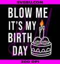 Blow Me Its My Birthday PNG, Adult Humor PNG, Dirty Birthday PNG
