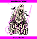 Halloween PNG, Vintage Spooky Ghost PNG, Skeleton Typography PNG