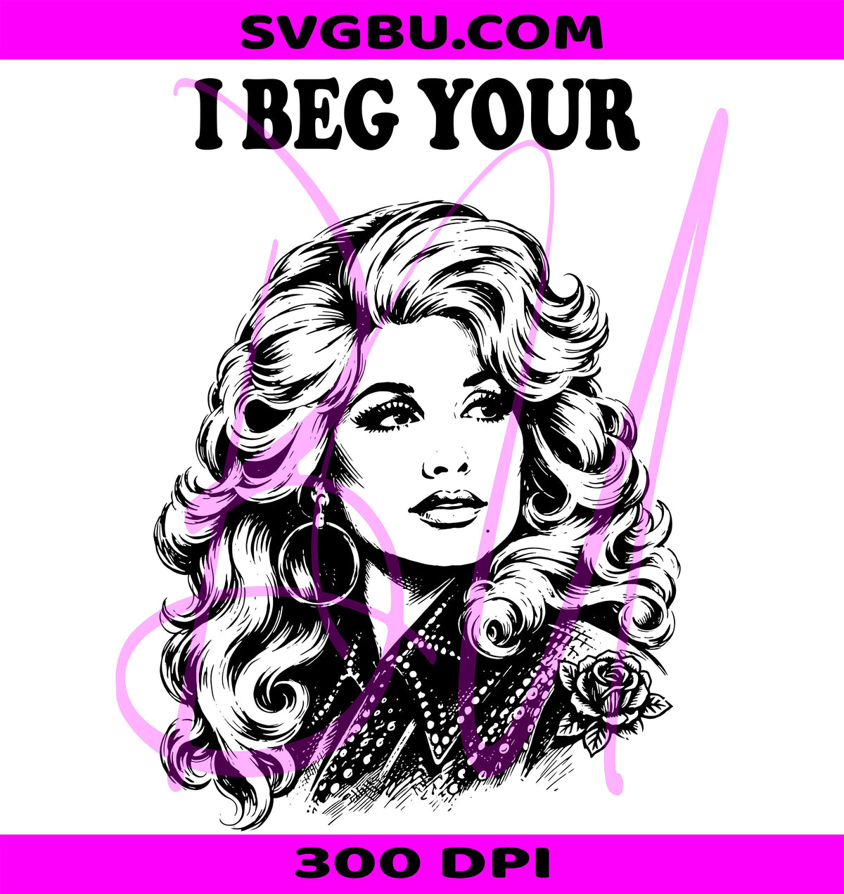 I Beg Your Parton PNG, Retro Country Music PNG, Vintage Nashville PNG