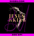 Jesus Is King Lion Profile PNG, Christian Bible Verse Design PNG