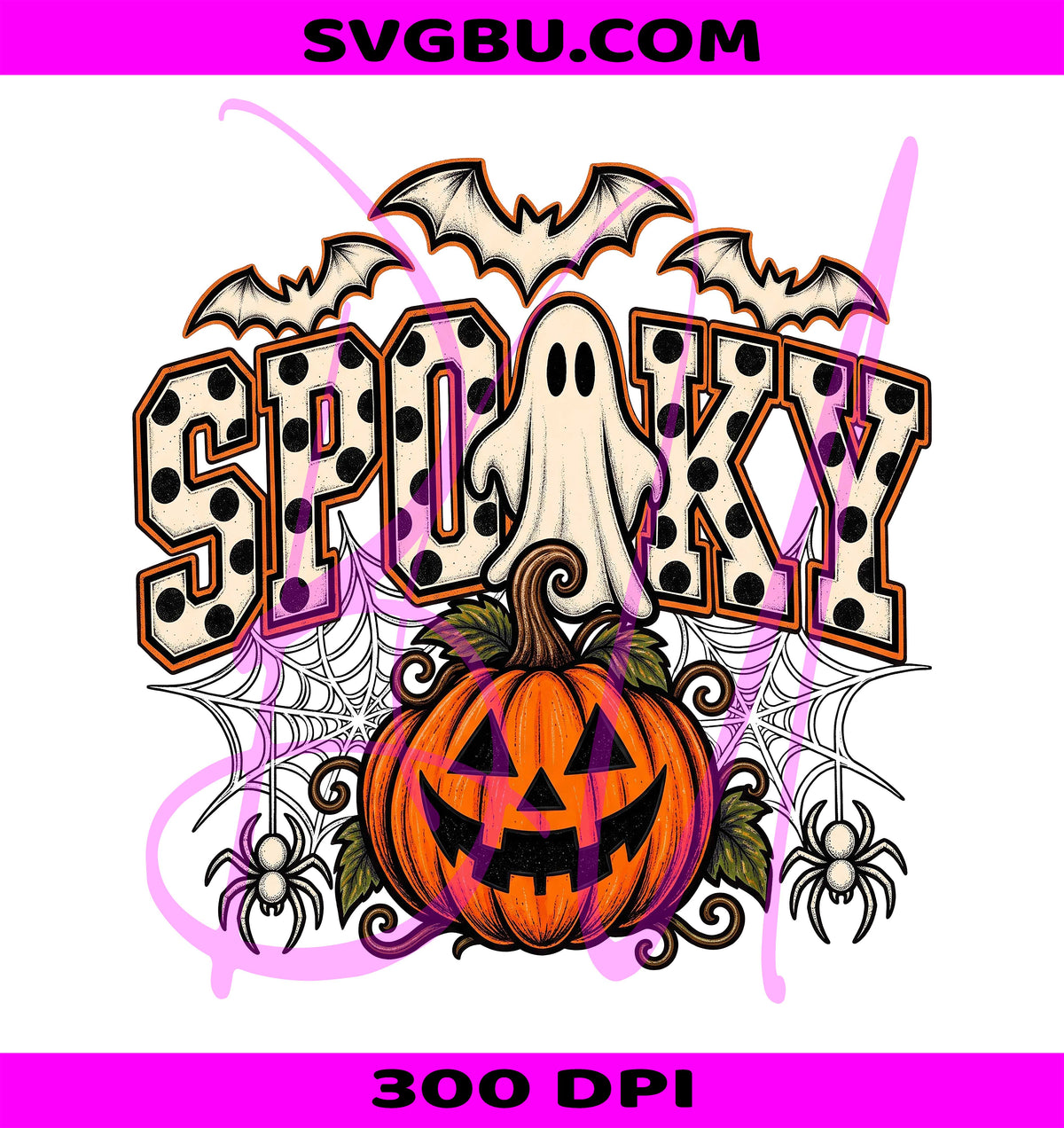 Spooky Halloween PNG, Ghost Pumpkin PNG, Halloween Sublimation PNG