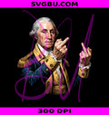 George Washington Middle Finger PNG, Funny President PNG, Patriotic Rebel PNG