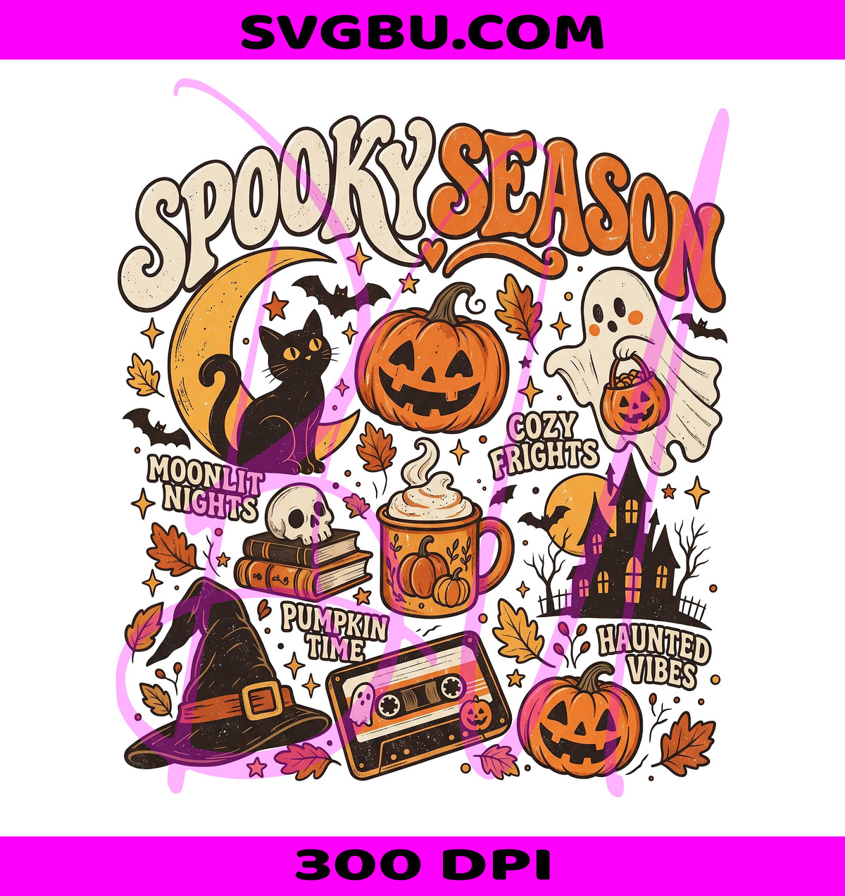 Spooky Season Vintage PNG, Retro Halloween Graphic PNG, Vintage Spooky PNG