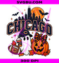 Halloween Chicago Football PNG, Spooky Chicago PNG, Football Season PNG