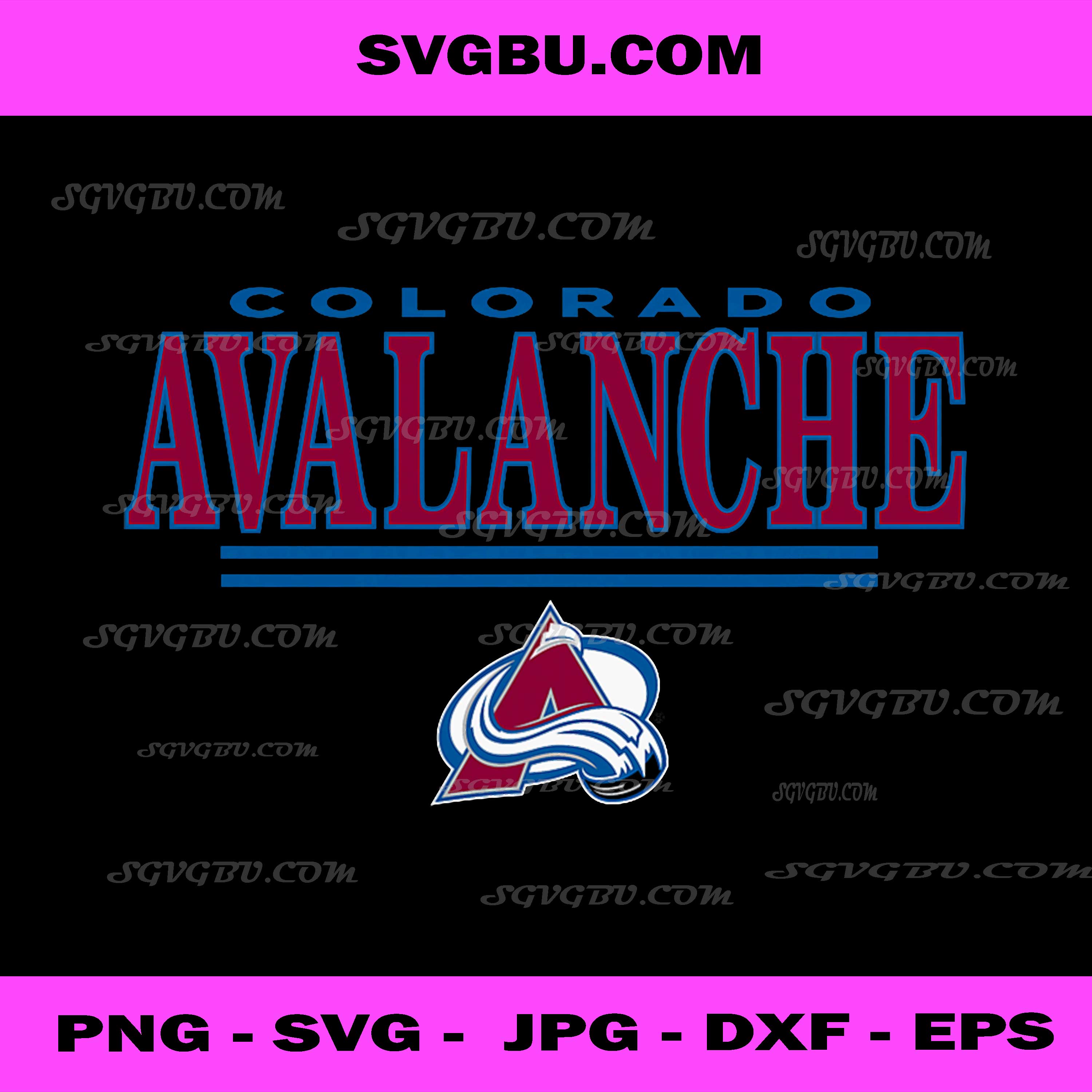 Colorado Avalanche Hockey PNG, Colorado Sports Fan PNG, NHL Team Art PNG
