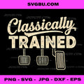 Classically Trained, Manual Car Pedals Driving Humor PNG