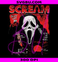 Scream Ghostface PNG, Retro 90s Horror PNG, Scary Movie PNG