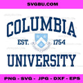 Columbia University Est 1754 PNG, Ivy League PNG, New York College PNG