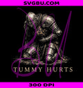 Tummy Hurts Knight PNG, Medieval Meme PNG, Dark Humor RPG PNG