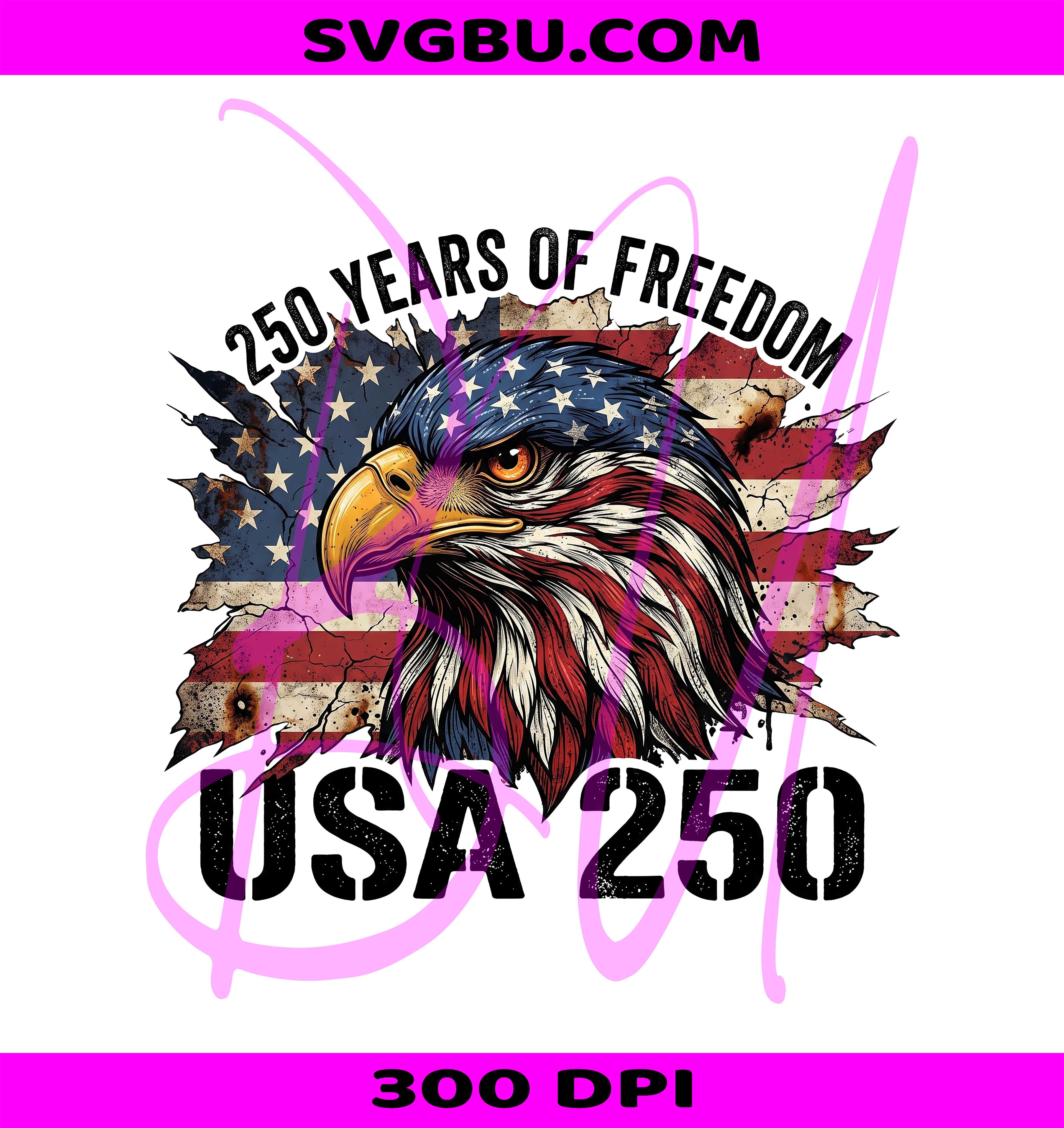 USA 250 PNG, Patriotic Eagle PNG, 250 Years Of Freedom PNG