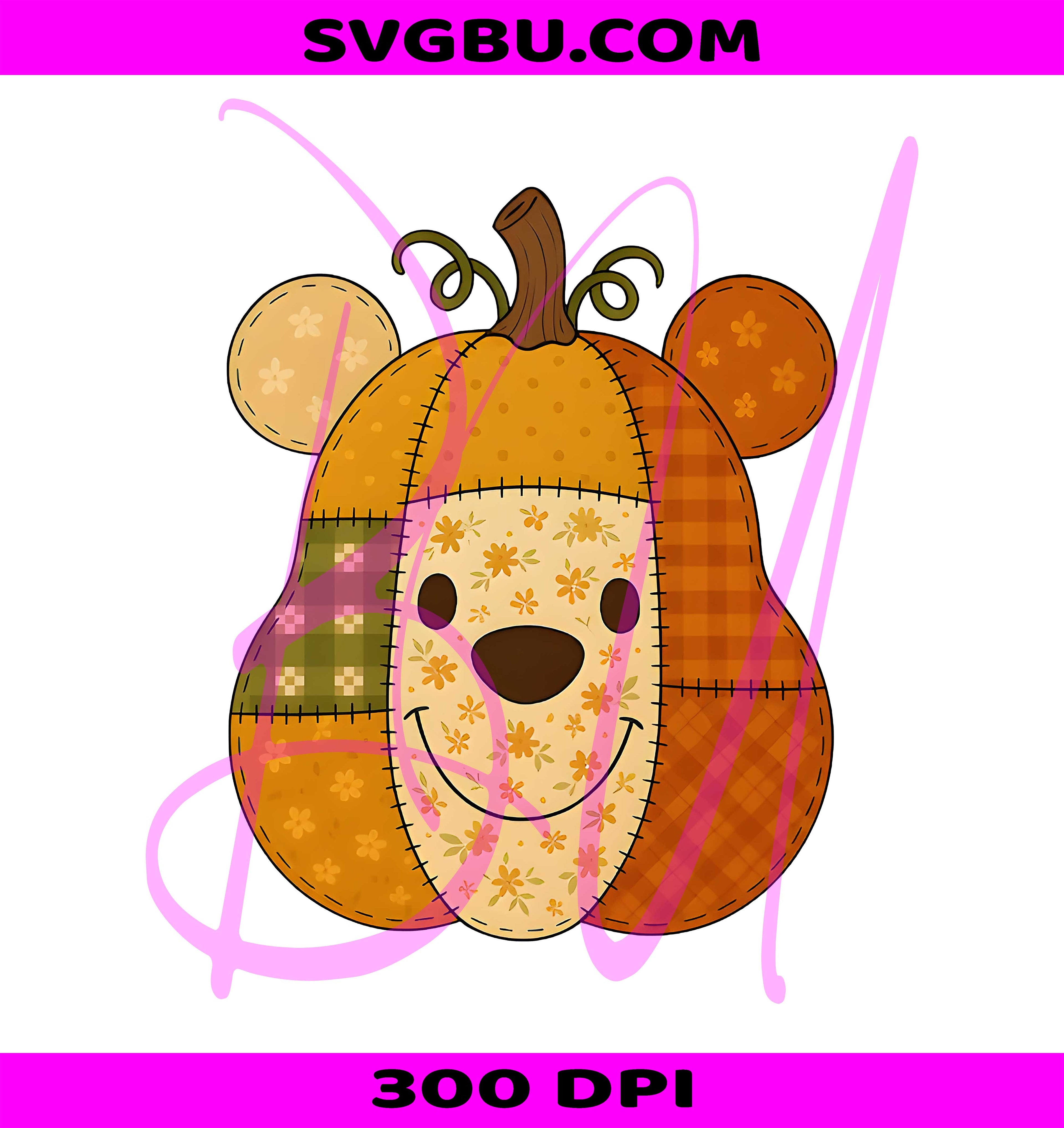 Preppy Pumpkin PNG, Floral Fall Pumpkin PNG, Retro Halloween PNG