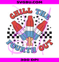 Retro Popsicle PNG, Chill Fourth PNG, 4th July Popsicle PNG