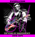 Abraham Lincoln Playing Guitar PNG, 250 Years Freedom PNG