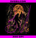 Bigfoot Halloween PNG, Vintage Sasquatch PNG, Spooky Forest Moon PNG