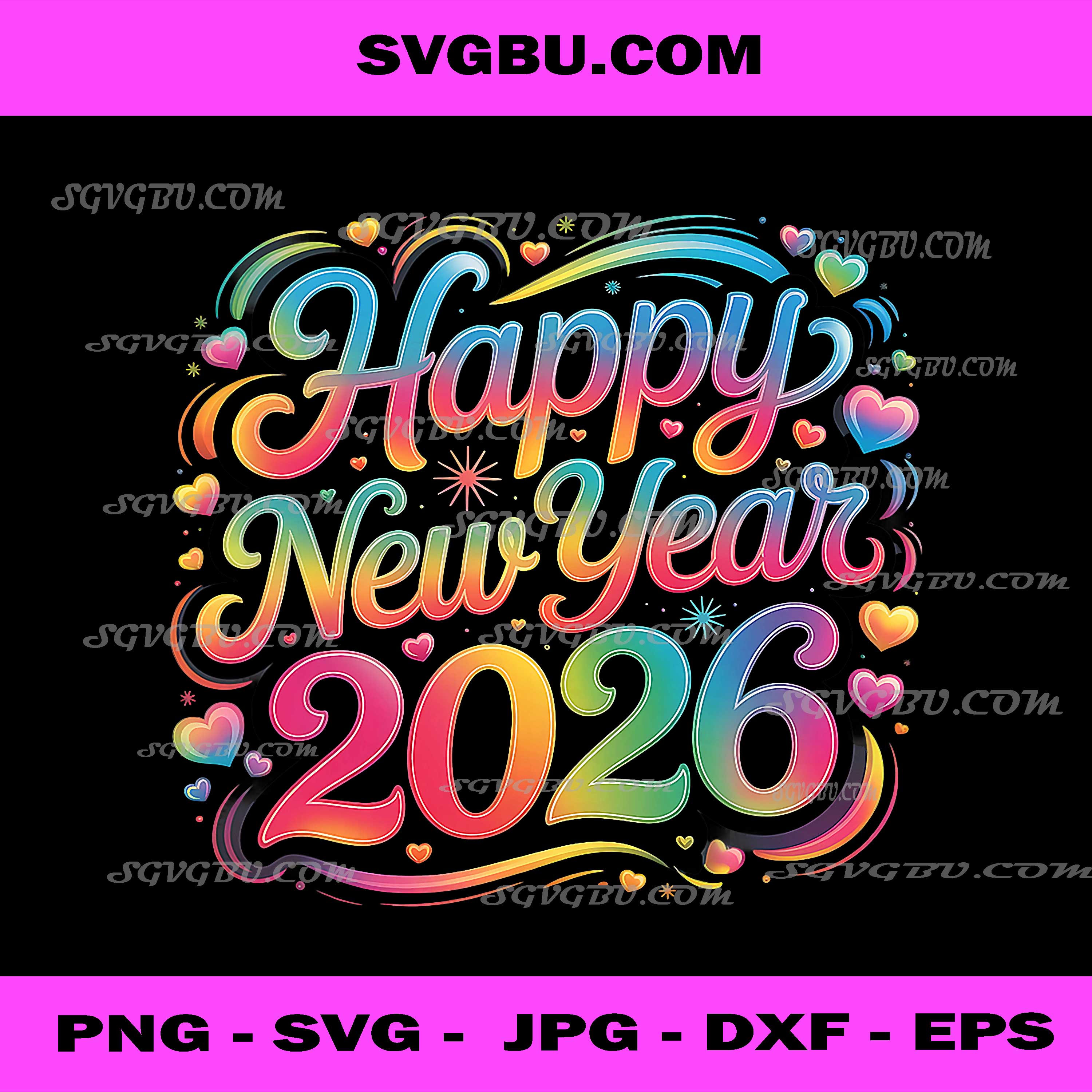 New Year Celebration PNG, Happy New Year Party 2026 PNG
