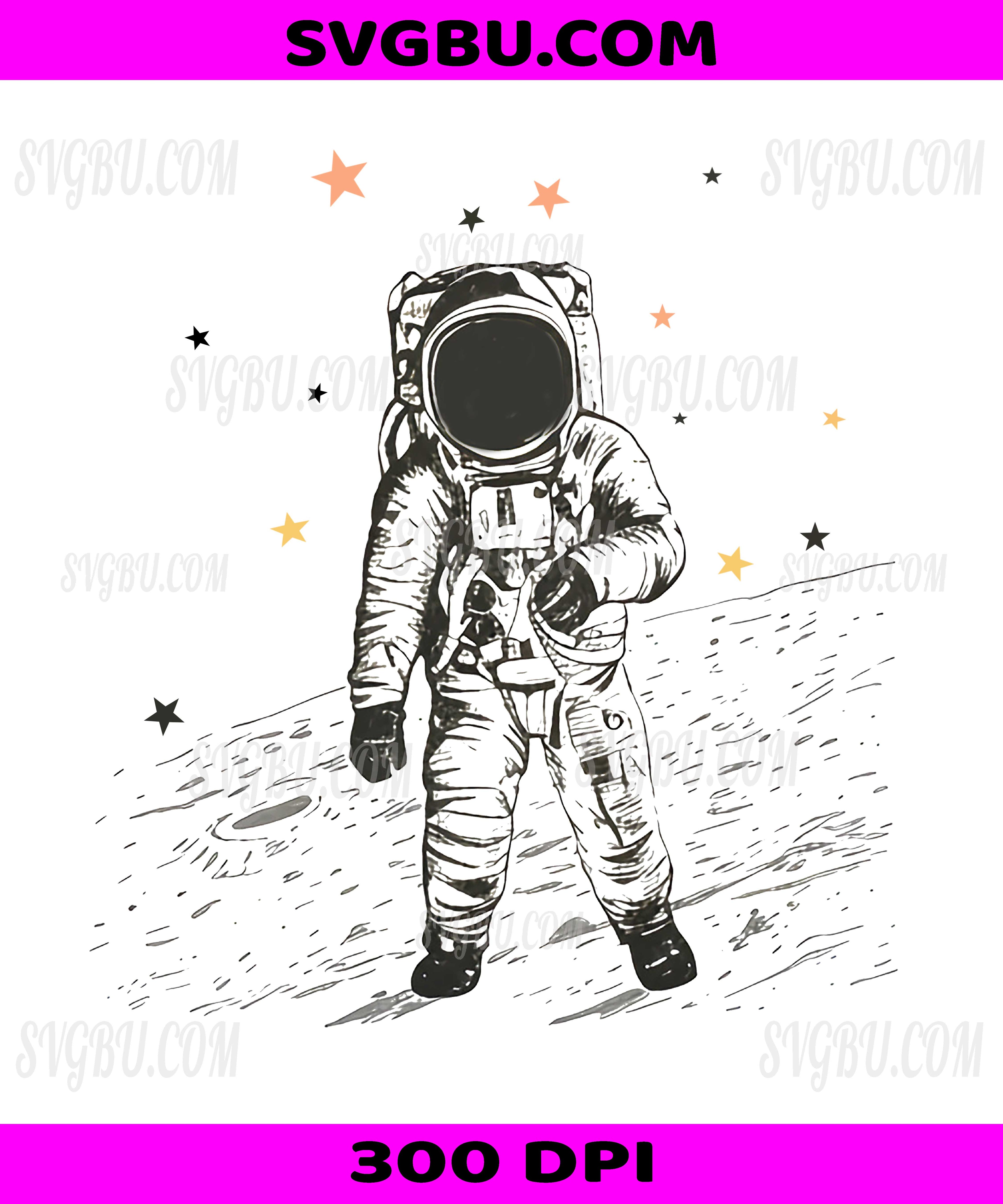 Artemis II Astronaut PNG, Vintage Moon Landing Space Exploration Design