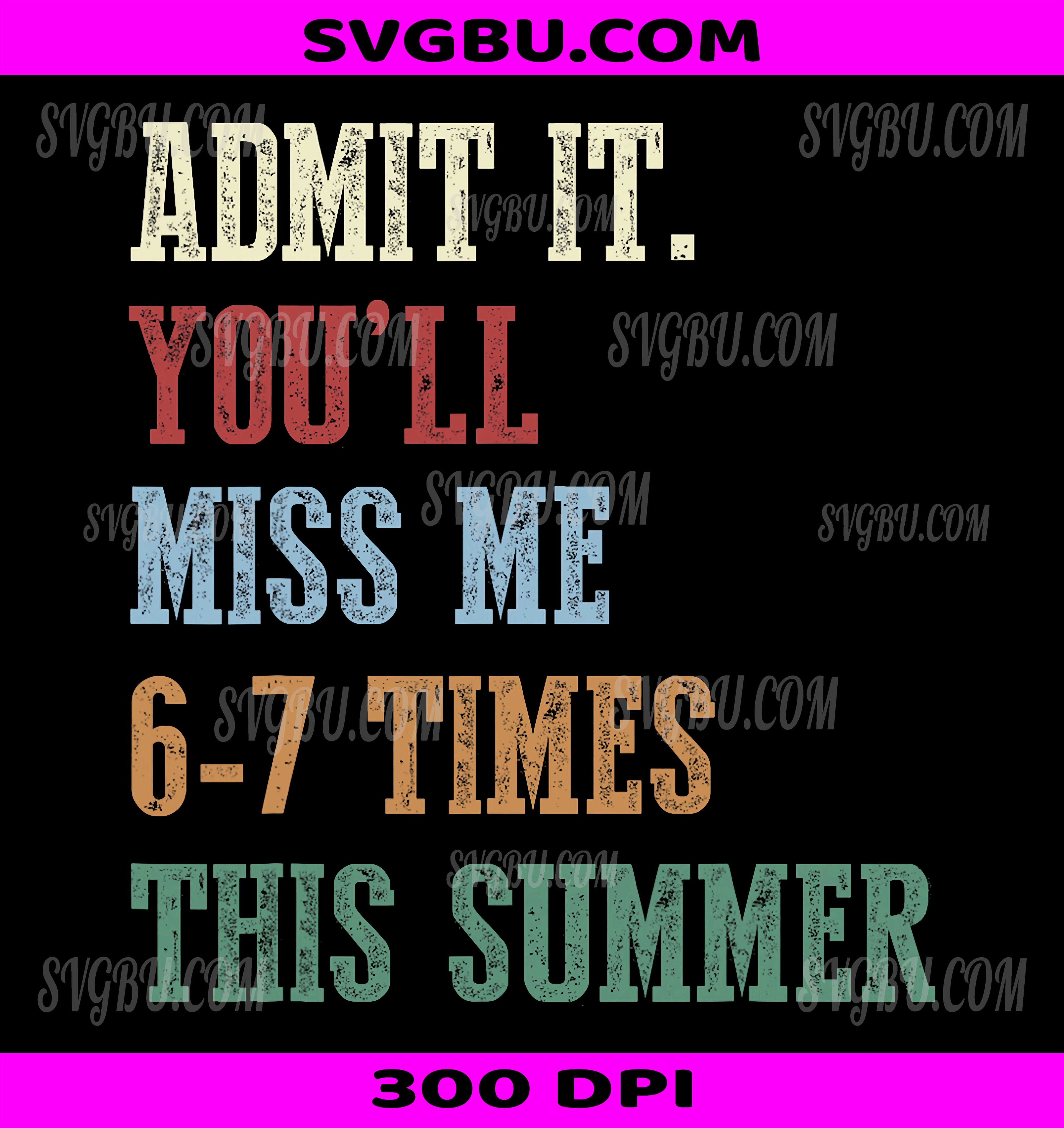 Admit It You'll Miss Me PNG, Retro Last Day School PNG