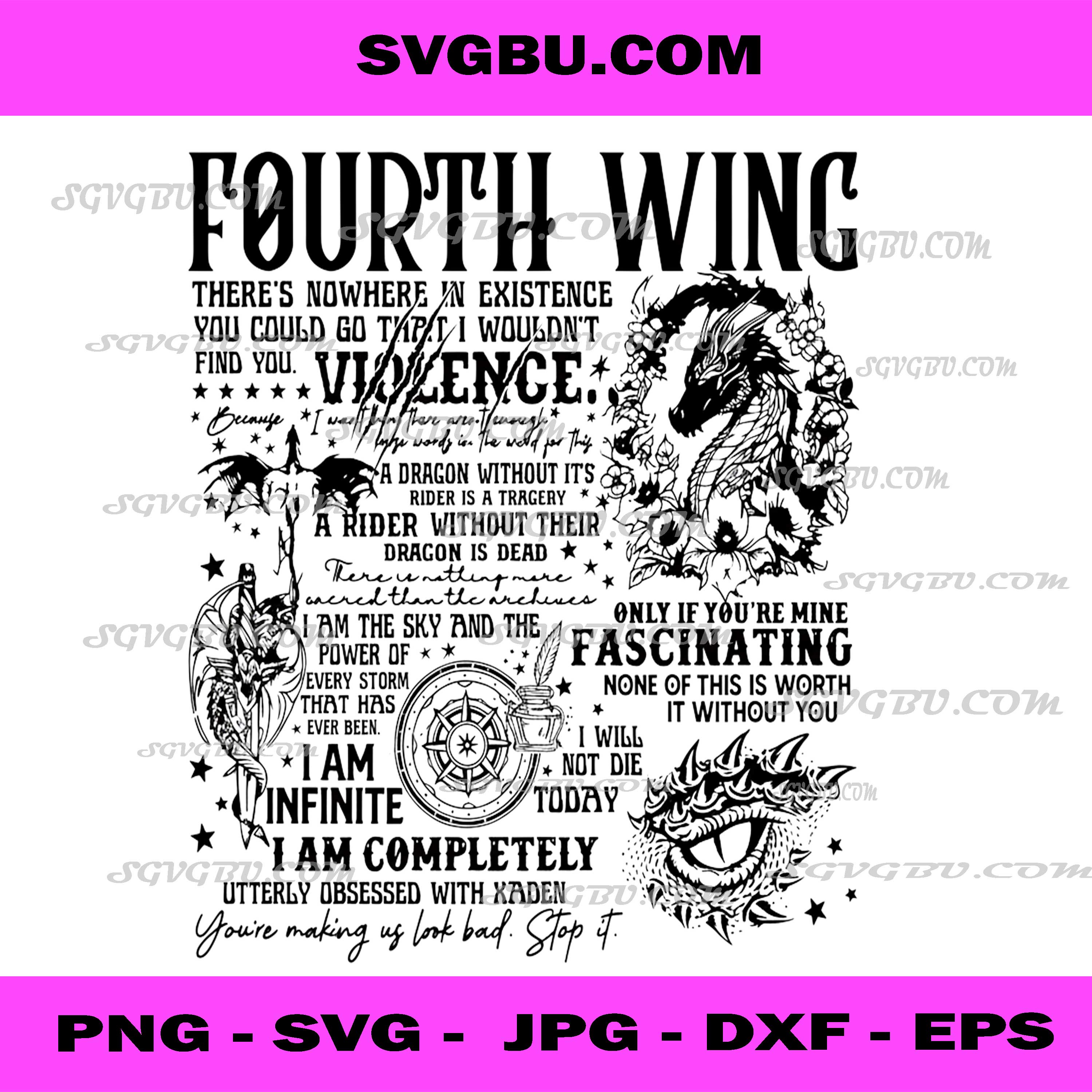 Fourth Wing PNG, Dragon Rider Quote PNG, Fantasy Dragon Book PNG, Violet Xaden Quote PNG