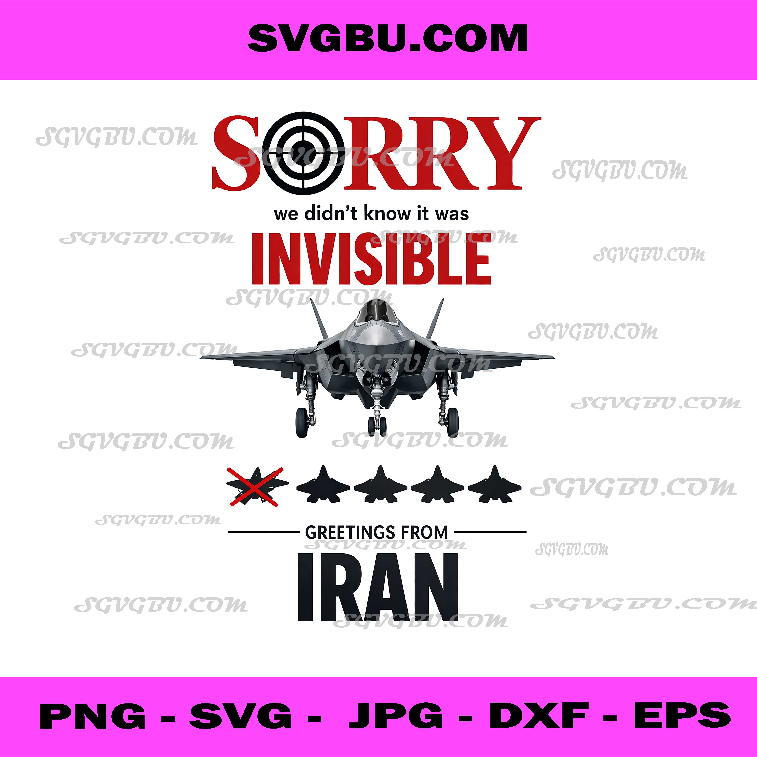 Sorry We Didn't Know It Was Invisible, Iran F-35 Jet Meme PNG