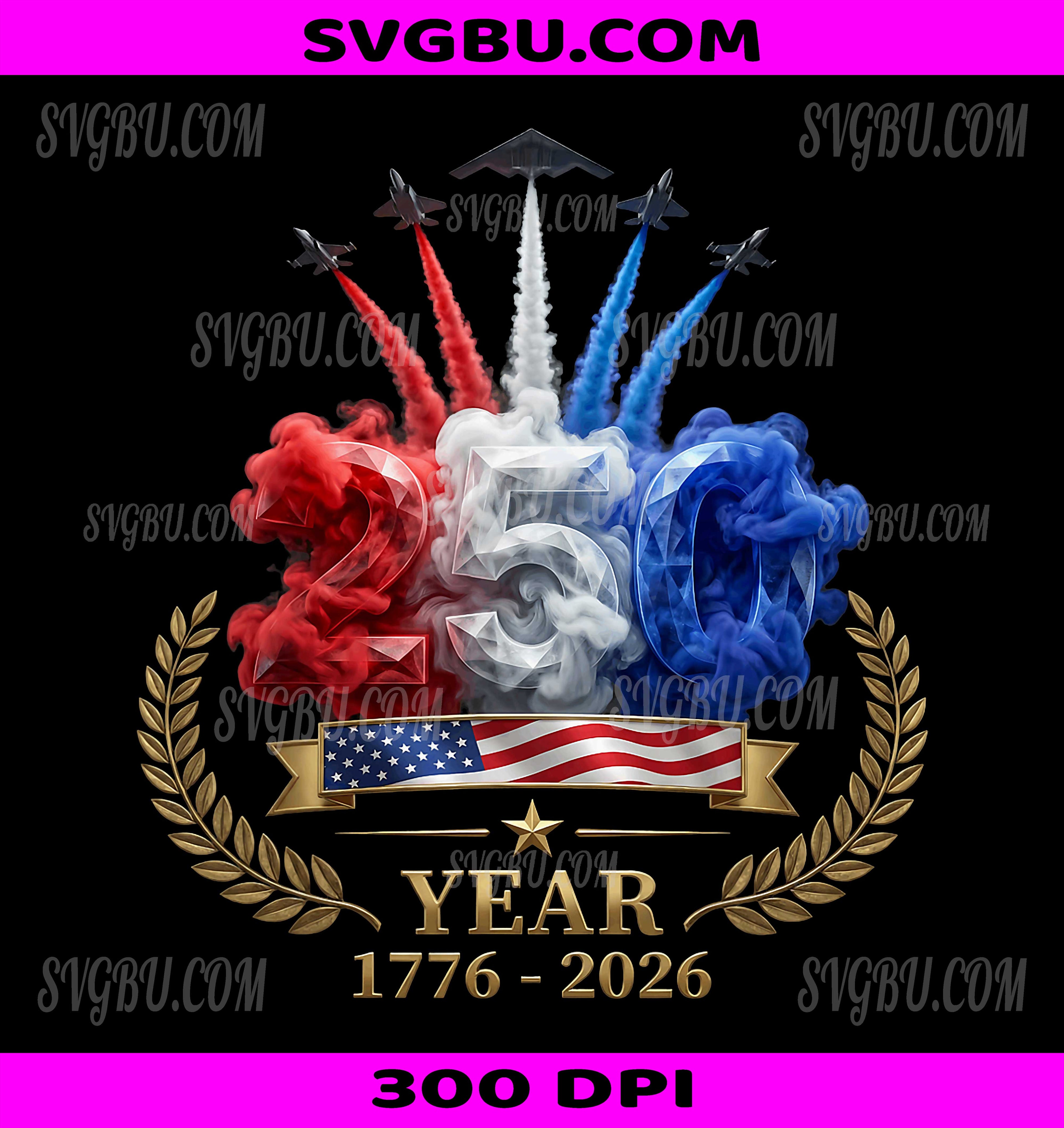 Independence Day 250th Anniversary USA PNG, Patriotic 2026 PNG