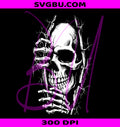 Creepy Skeleton PNG, Peeking Skull PNG, 3D Skeleton PNG