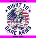 Right To Bare Arms PNG, George Washington Muscles PNG, Funny Patriotic PNG