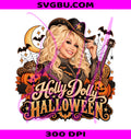 Holly Dolly Halloween PNG, Cowgirl Pumpkin PNG, Country Music Halloween PNG