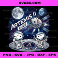 Artemis II 2026 PNG, Astronaut Snoopy Crew NASA Moon Mission Design