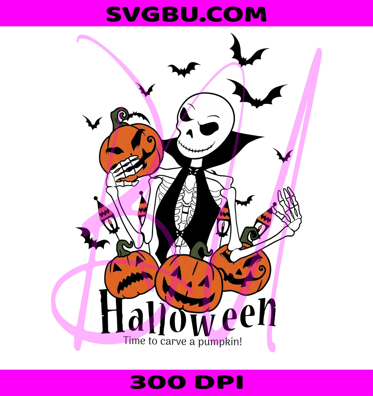 Jack Skellington Halloween PNG, Pumpkin Bats PNG, Jack O Lantern PNG