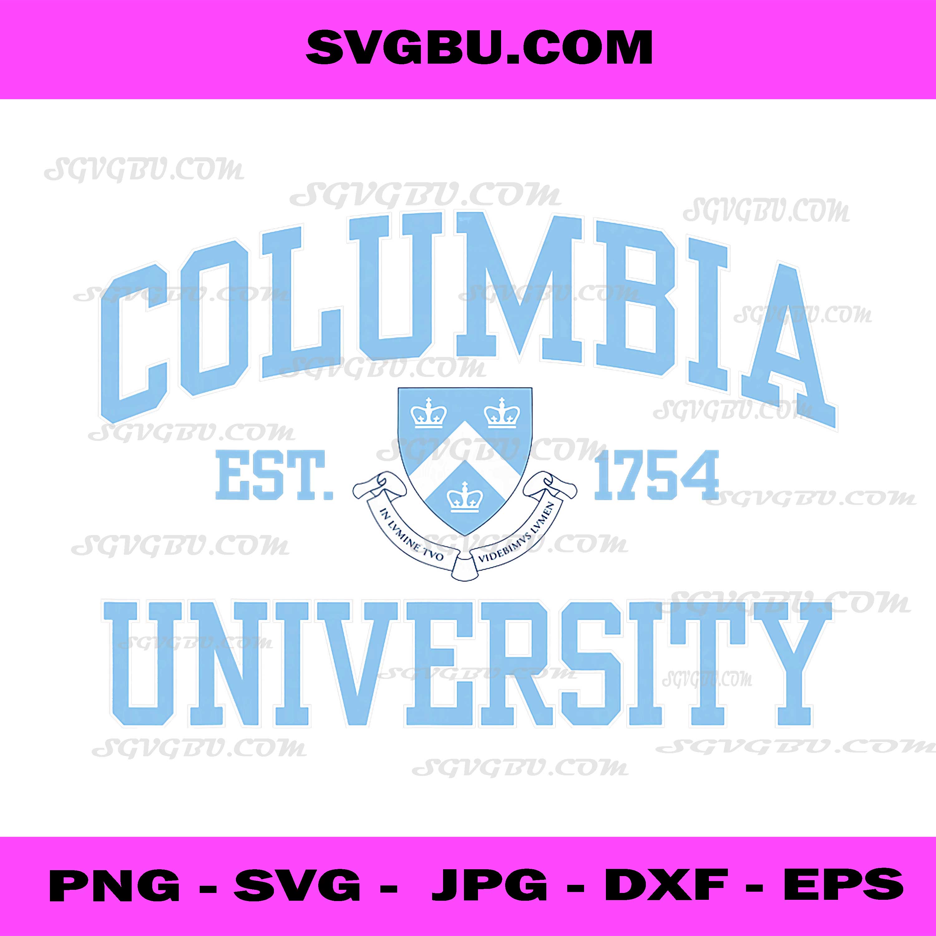 Columbia Varsity Blue PNG, Est 1754 University PNG, NYC College Art PNG