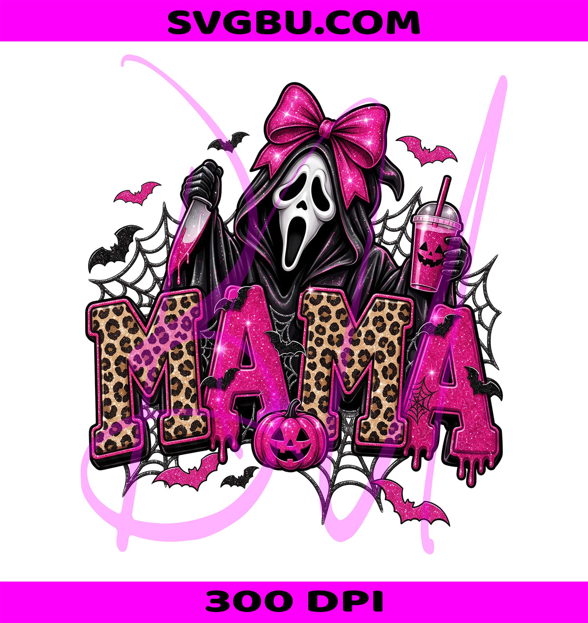 Mama Halloween Horror PNG, Spooky Mom PNG, Retro Horror PNG