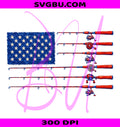Patriotic Bass Fishing PNG, Red White Blue Fish PNG, Stars And Stripes PNG
