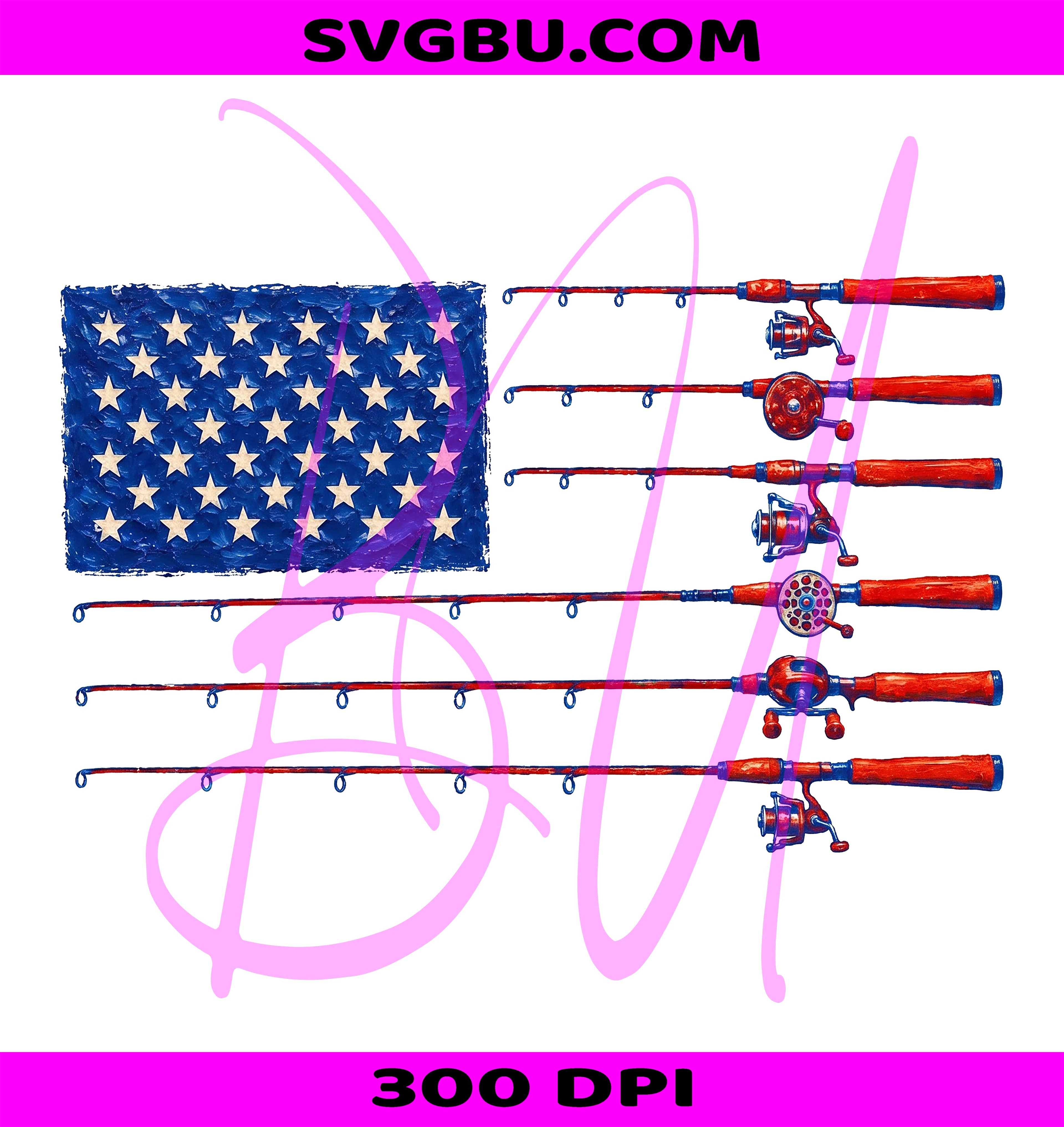 Patriotic Bass Fishing PNG, Red White Blue Fish PNG, Stars And Stripes PNG