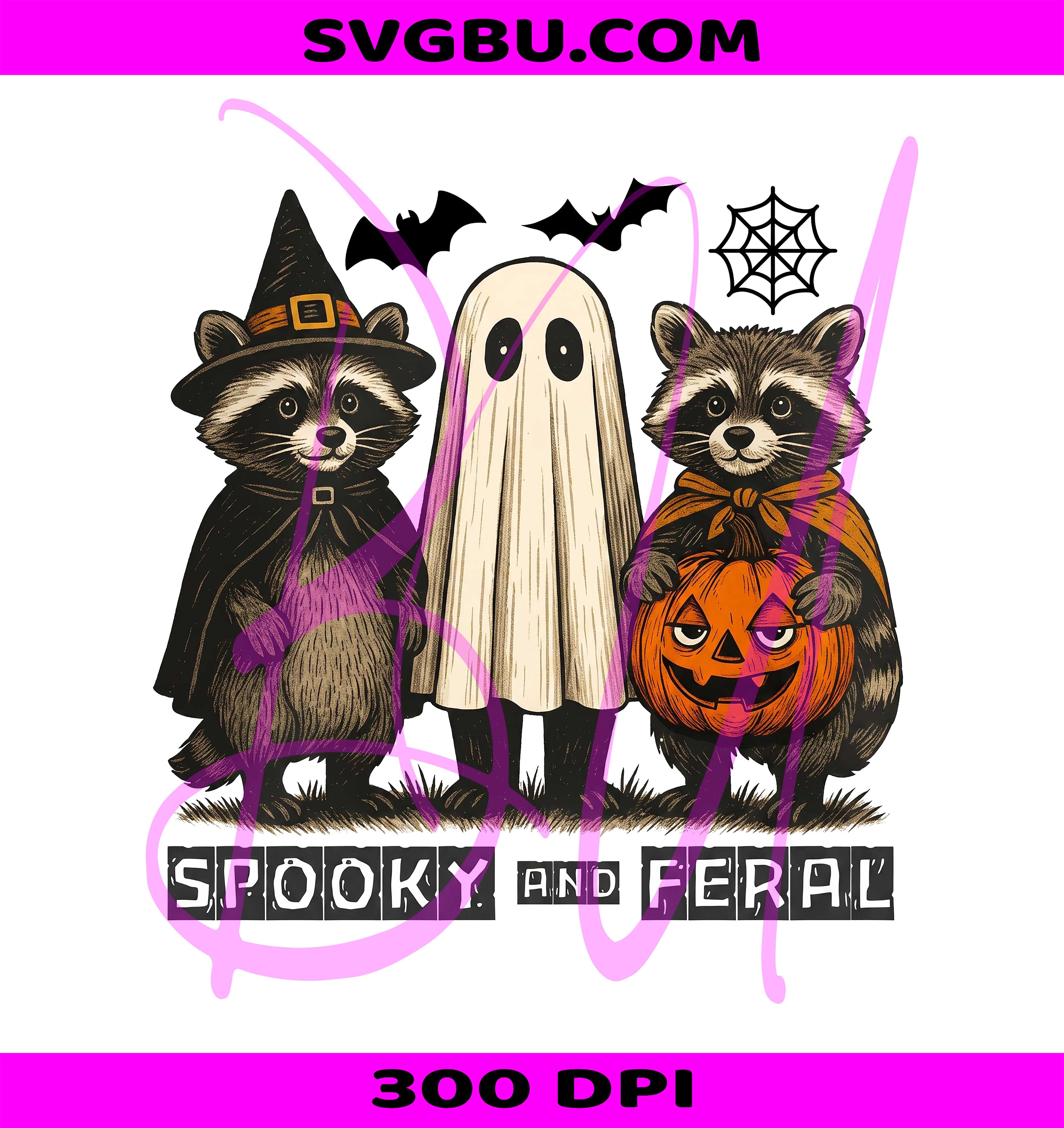 Spooky And Feral PNG, Funny Raccoon PNG, Halloween Raccoon PNG