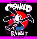 Oswald Rabbit Vintage Cartoon Bunny Red PNG, Classic Retro Character Design PNG