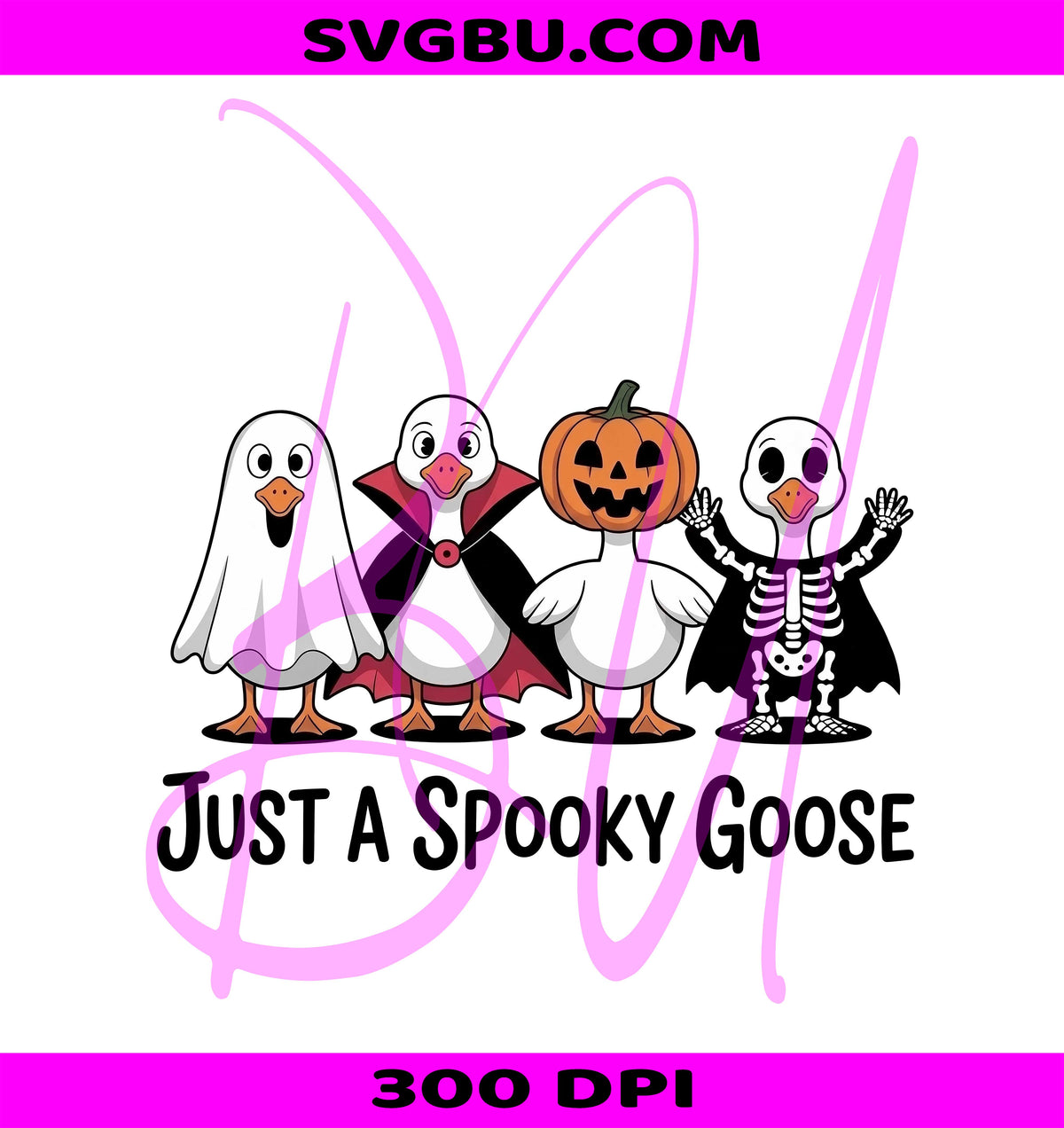 Just A Spooky Goose PNG, Funny Halloween Goose PNG, Cute Horror Goose PNG