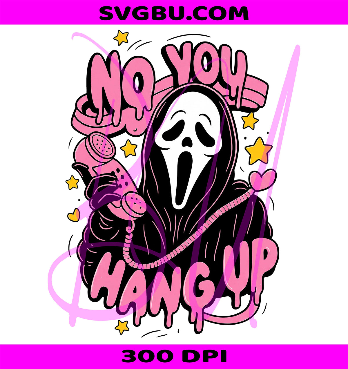 No You Hang Up PNG, Scream Ghostface PNG, Halloween Horror PNG