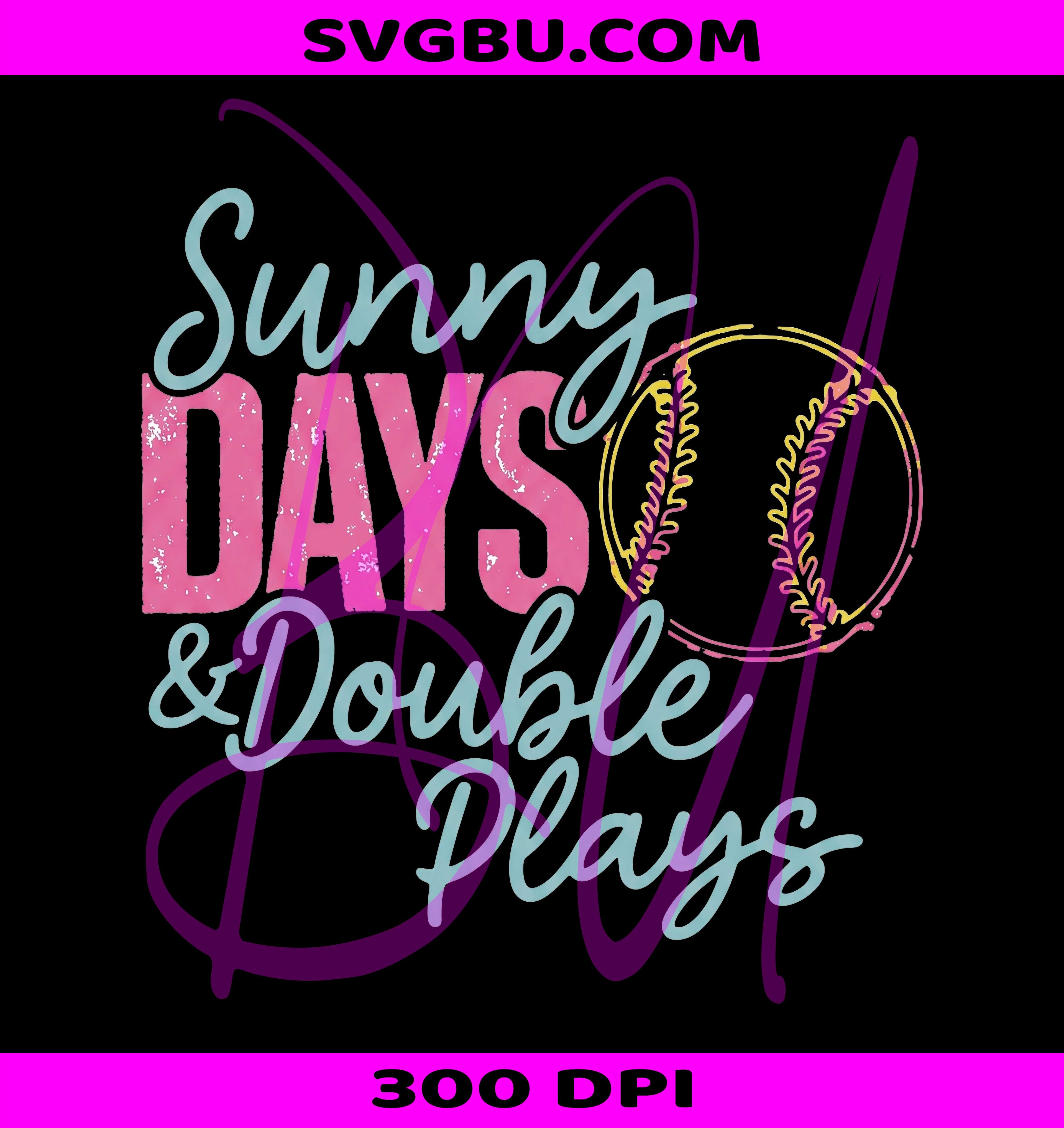Sunny Days And Double Plays PNG, Cute Baseball Game Day PNG